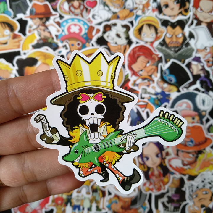 Bộ Sticker dán cao cấp chủ đề ONE PIECE - LUFFY - Dùng dán Xe, dán mũ bảo hiểm, dán Laptop...