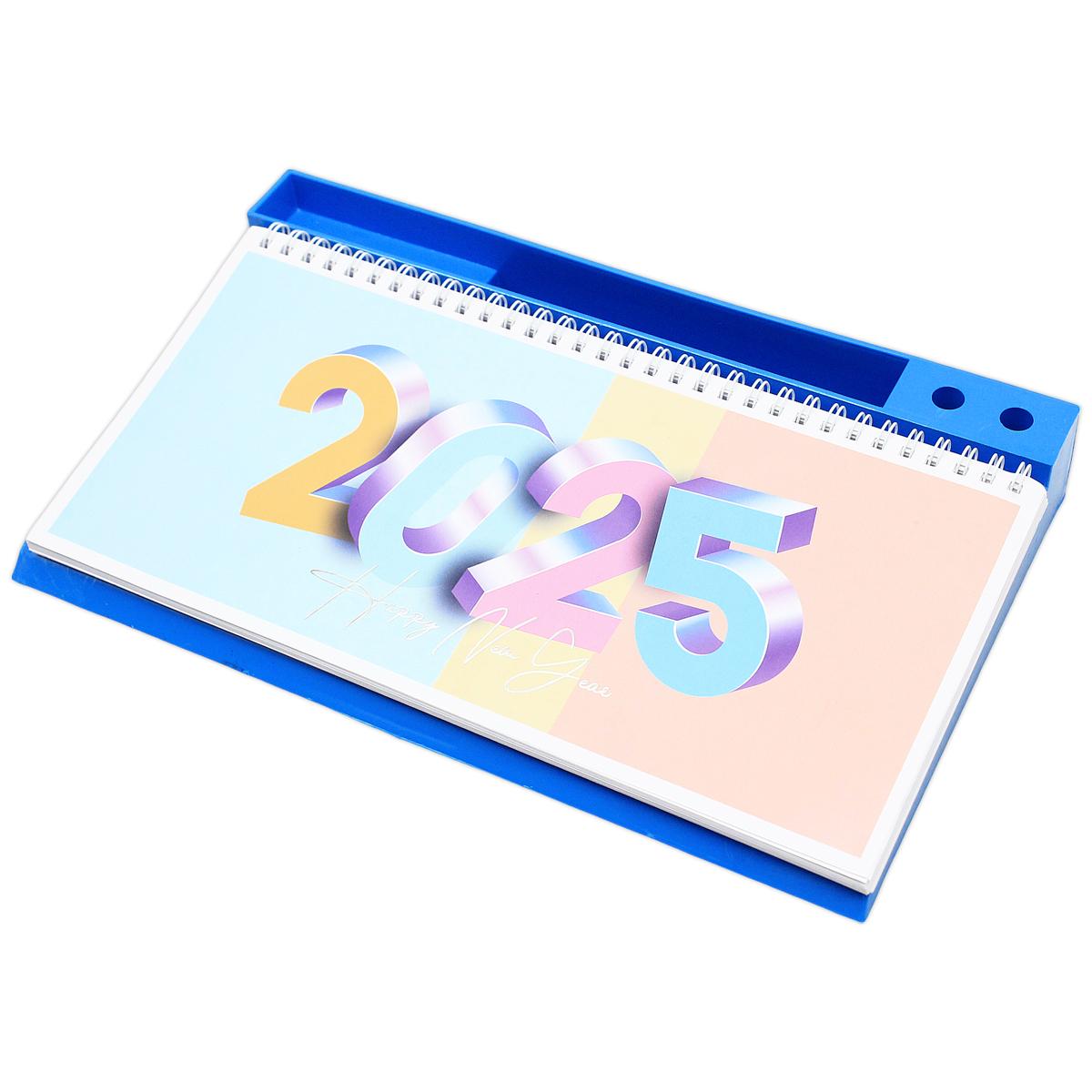 Lịch Bàn Tuần Đế Nhựa 2025 - 2025-XNI - Đế Xanh