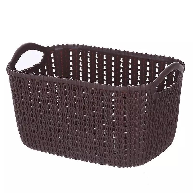 Giỏ Nhựa Giả Mây Đựng Đồ Đa Năng Ht707 - Giao Ngẫu Nhiên - Hàng Loại 1