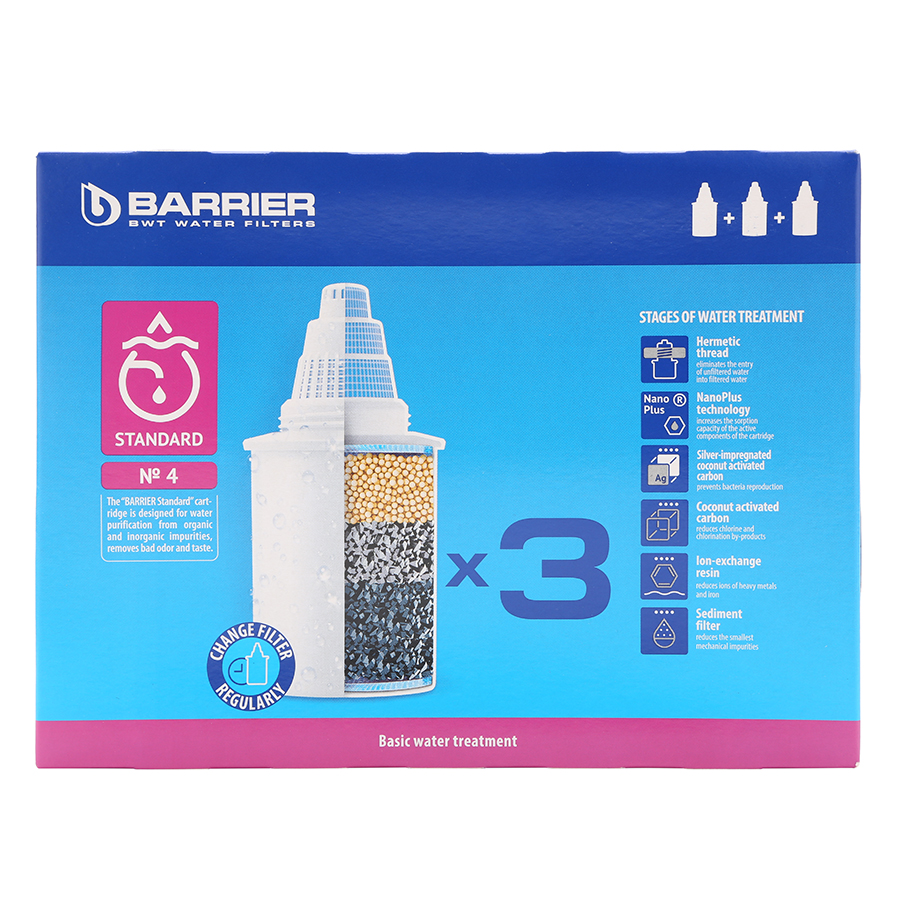 Bộ 3 Lõi Lọc Nước Máy Tiêu Chuẩn Barrier