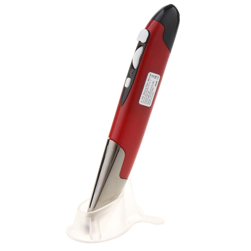 USB Wireless Optical  Smart Mouse for Laptop Computer Red