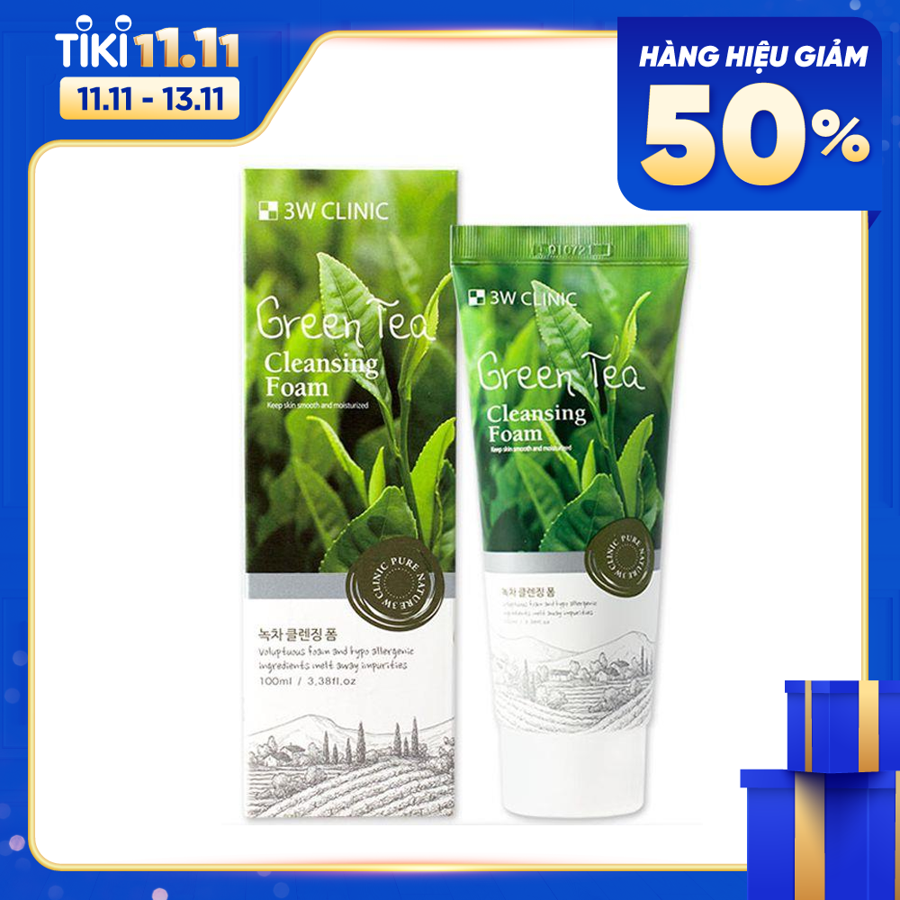 Sữa Rửa Mặt Dưỡng Ẩm Làm Sạch Sâu 3W Clinic Cleansing Foam