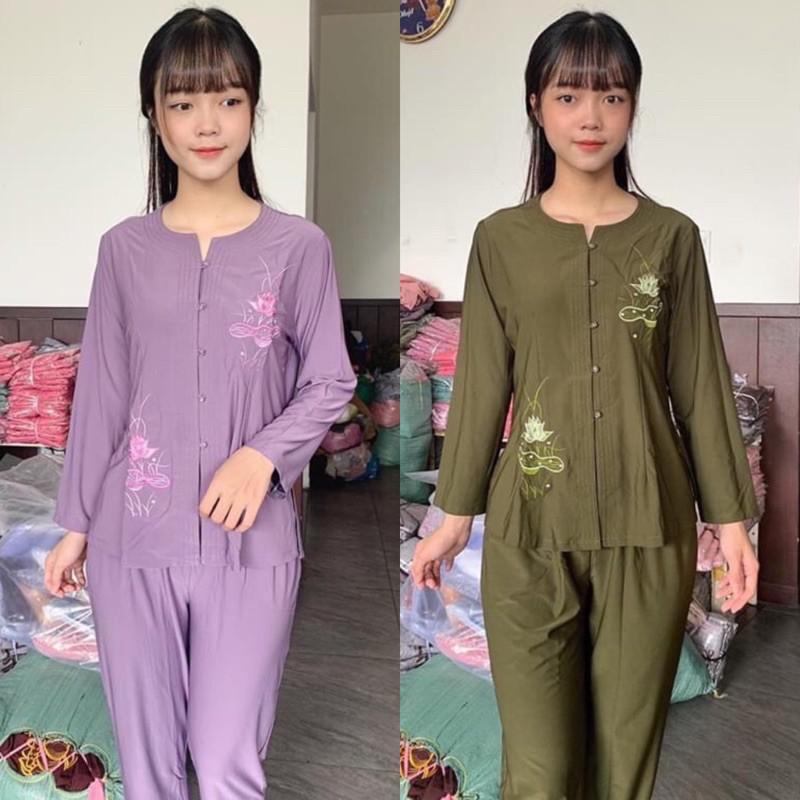 Đồ Lam Đi Chùa # Vải Thun Khoá # Quần Áo Nữ # Đồ Bộ Nữ