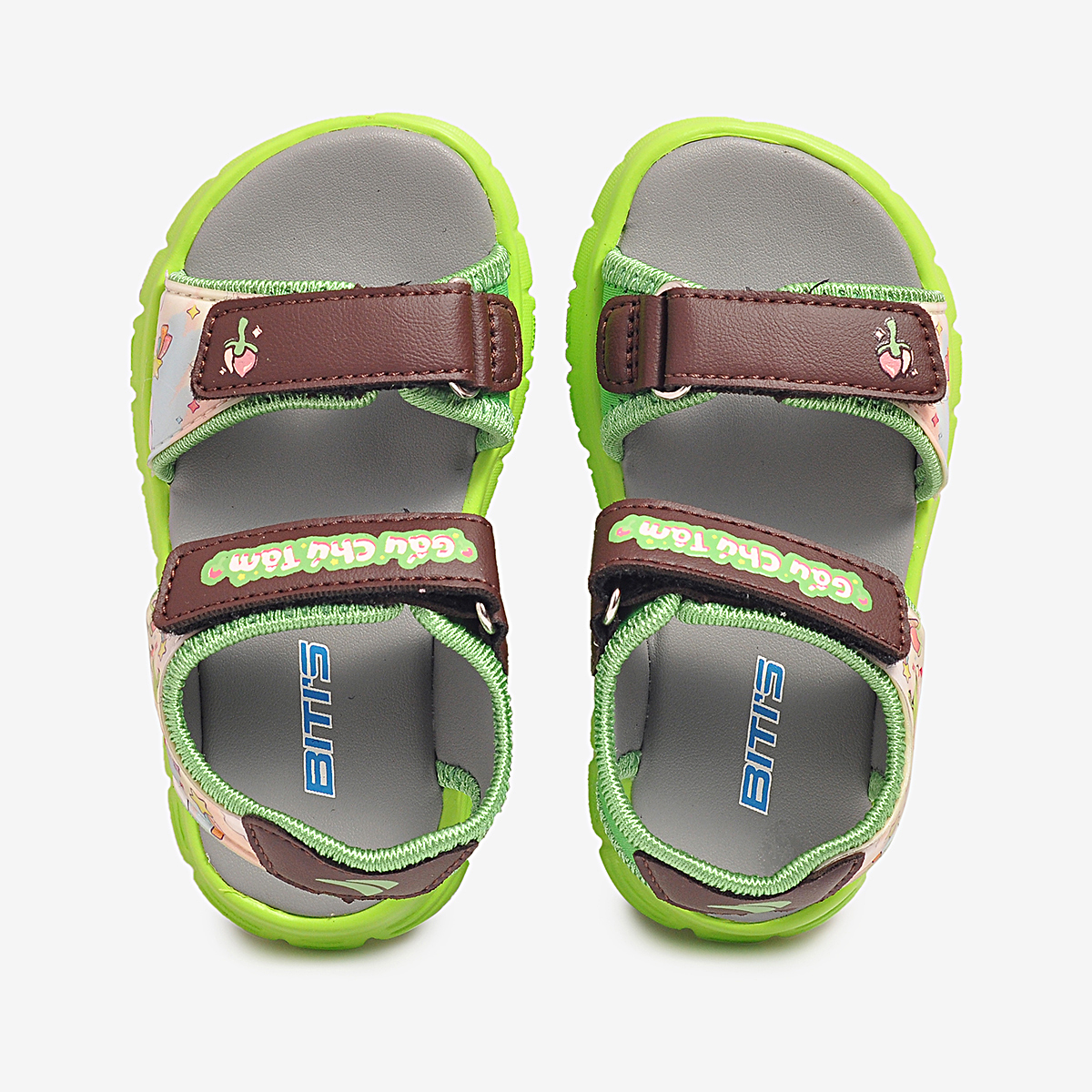 Sandal thông dụng đế Eva phun GẤU CHÚ TÂM Biti's Bé trai BEB003000XLC (Xanh lá cây)