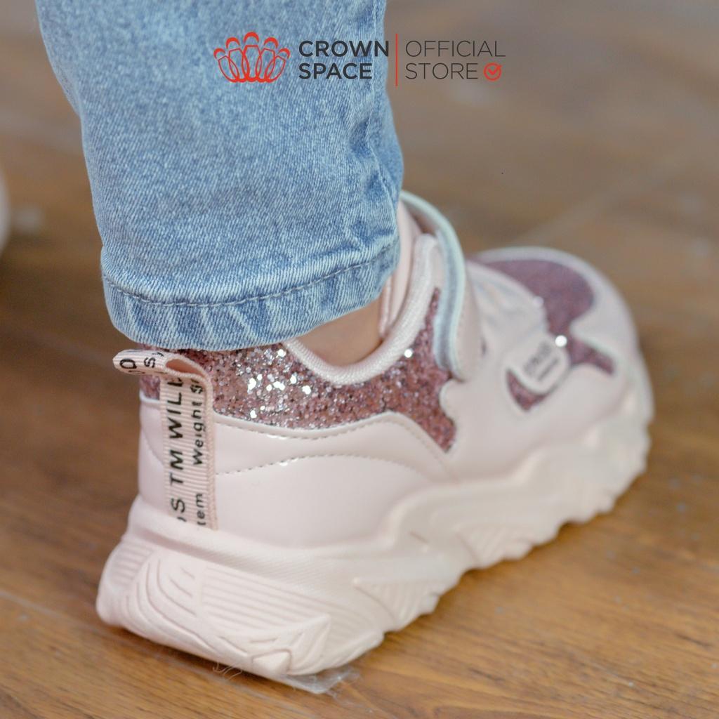 Giày Thể Thao Bé Gái Đi Học Đi Chơi Siêu Nhẹ Siêu Êm Crown Space Sport Shoes CRUK8033 Size 28-37