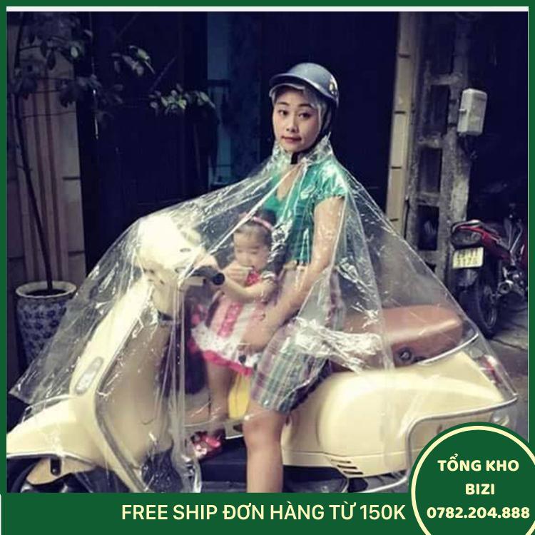 Áo Mưa Nhựa Vi Sinh Trong Suốt 1 Đầu Loại 1 - Free Ship Toàn Quốc