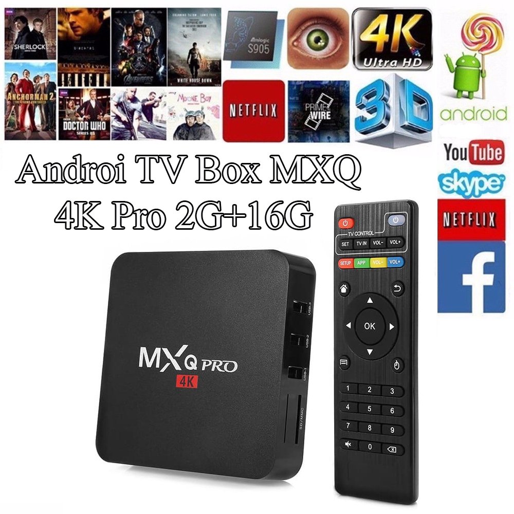 Androi  MXQ 4K PRO mẫu mới 2020 hỗ trợ tiếng việt cài đặt dễ dàng Tích hợp FPT Play - Biến TV thường thành Smart TV- hàng nhập khẩu