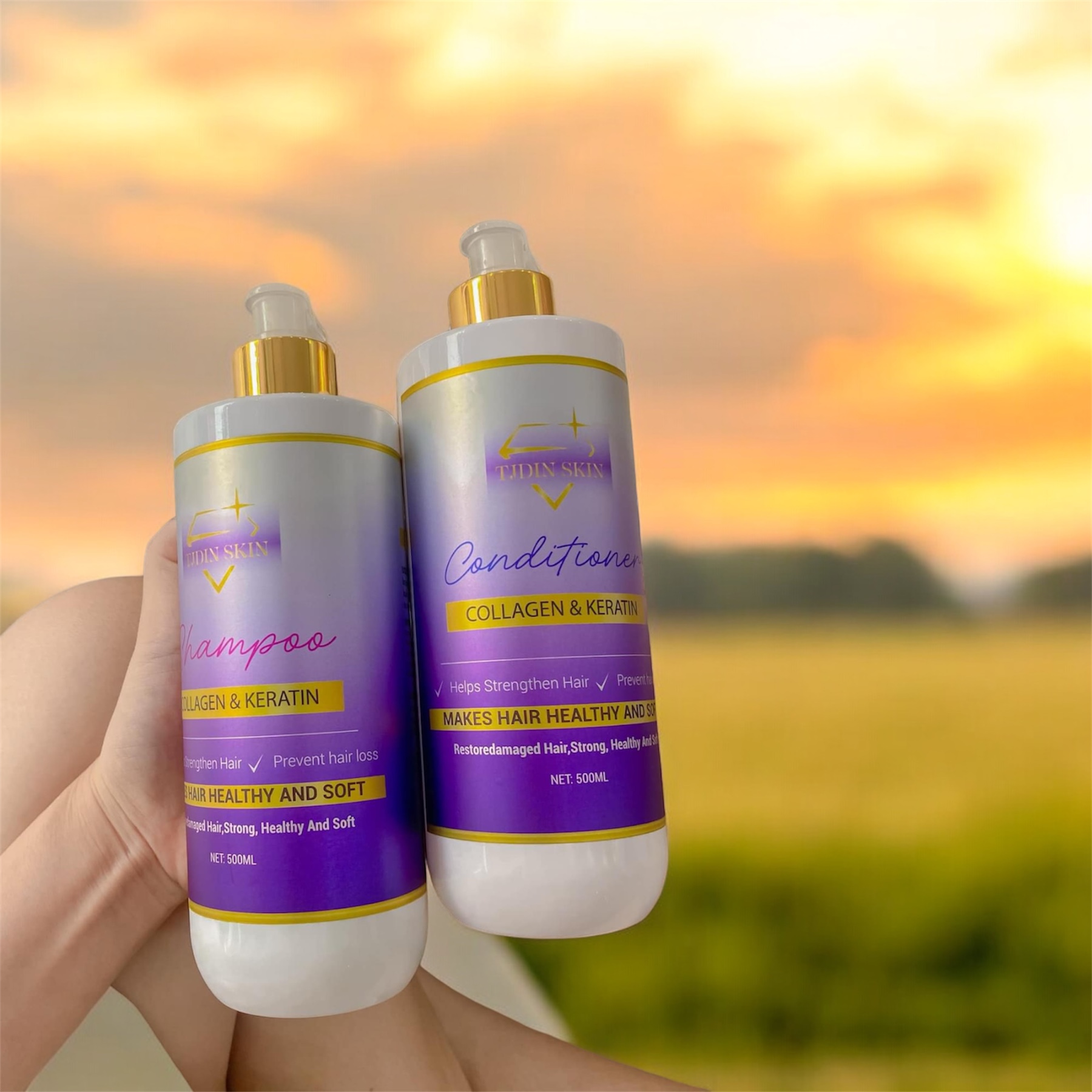 CẶP DẦU GỘI TJDIN COLLAGEN &amp; KARATIN