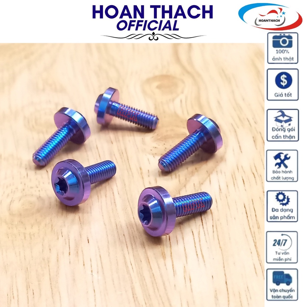 Ốc Titan Gr5 Đầu Dù 5L15 Tím Dùng cho nhiều dòng xe SP010344 (giá 1 con)