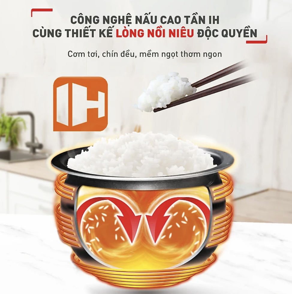 Nồi Cơm Điện Tử Cao Tần Tefal Mini 0.7 Lít RK604165 Công Suất 800 W - Hàng Chính Hãng