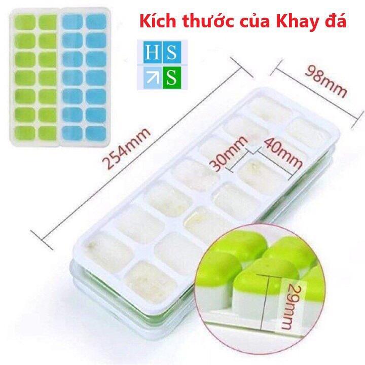 Khay đá Silicon 14 viên có nắp đậy