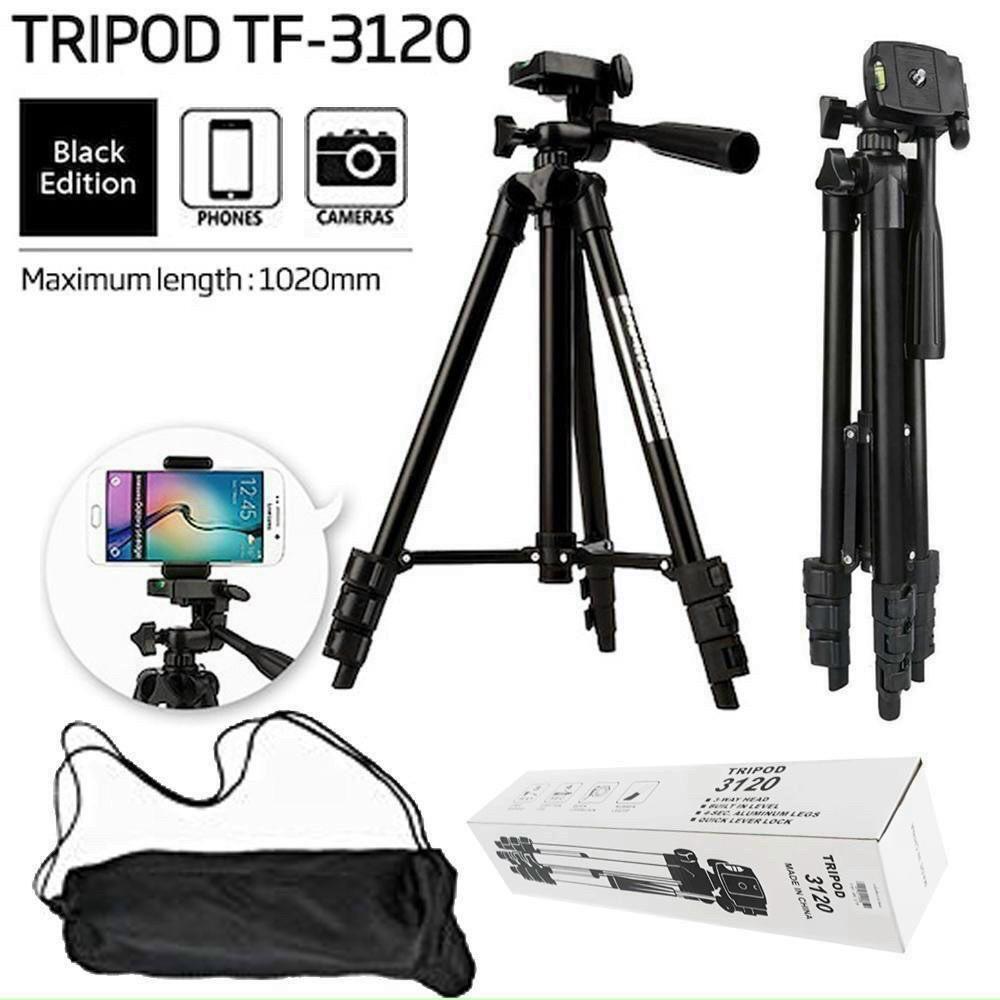 Gậy đỡ điện thoại chụp ảnh ba chân - giá đỡ ba chân 1,2m - giá tripod 3120