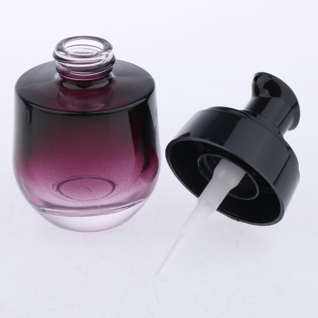 2x 30ml Portable Travel Glass Empty Pump Lotion Spray Bottle Hand Wash Vials for Women's Daily Life