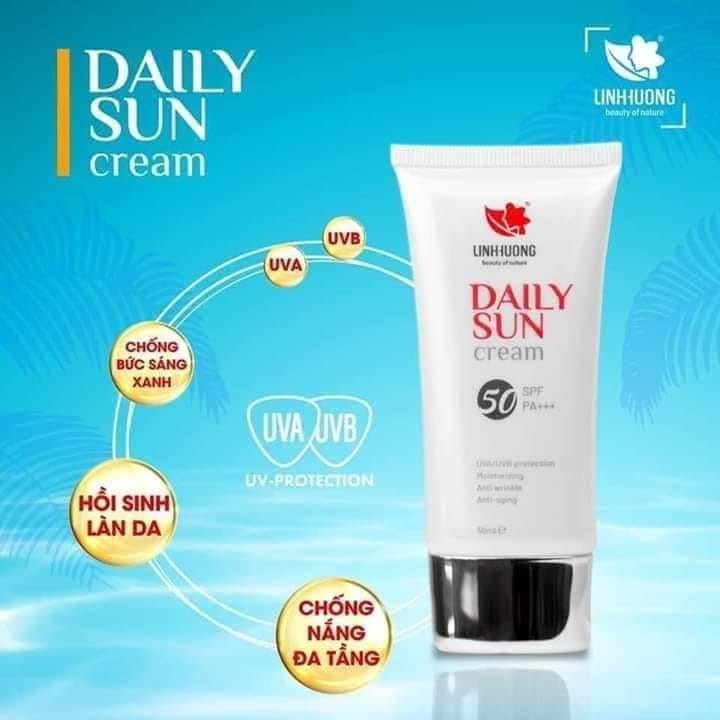 Daily Sun Cream Linh Hương - Kem Chống Nắng Dưỡng Ẩm, Ngăn Ngừa Lão Hóa