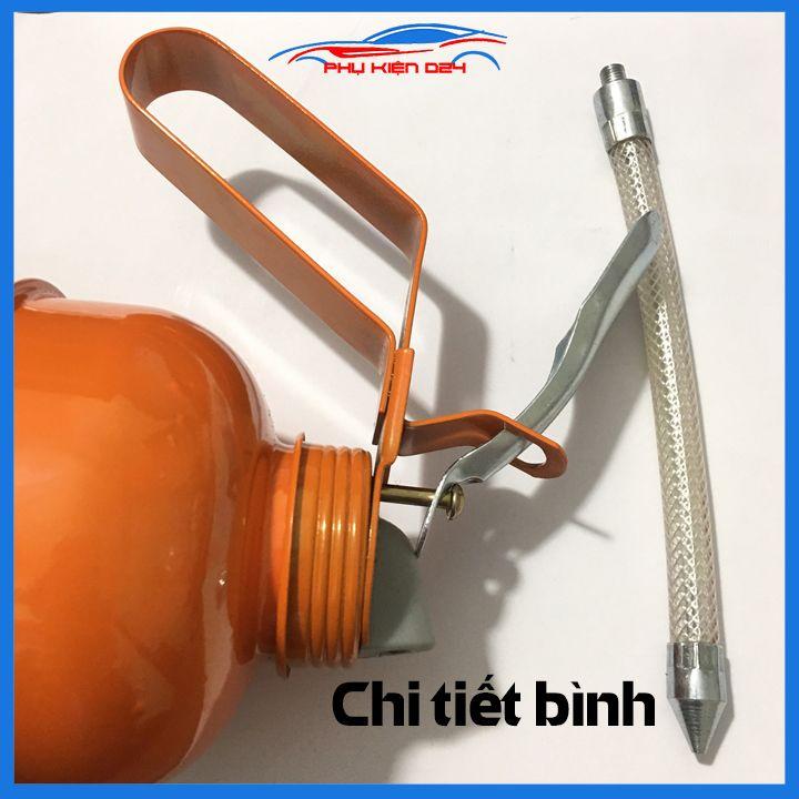 Bình vịt dầu GS bơm nhiên liệu màu cam chai 450ml vòi mềm