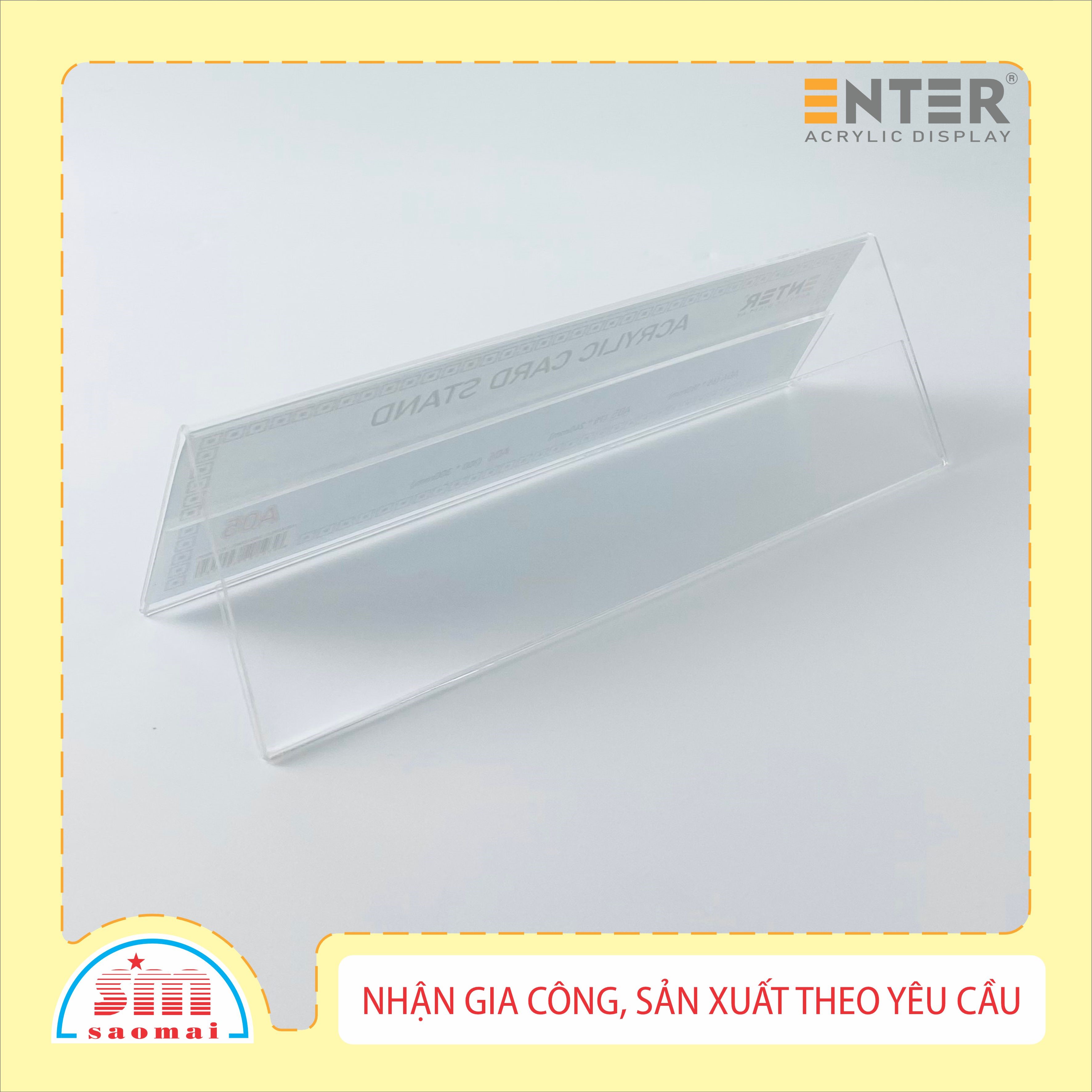 Kệ mica chức vụ 2 mặt Enter A05 240x75mm trung