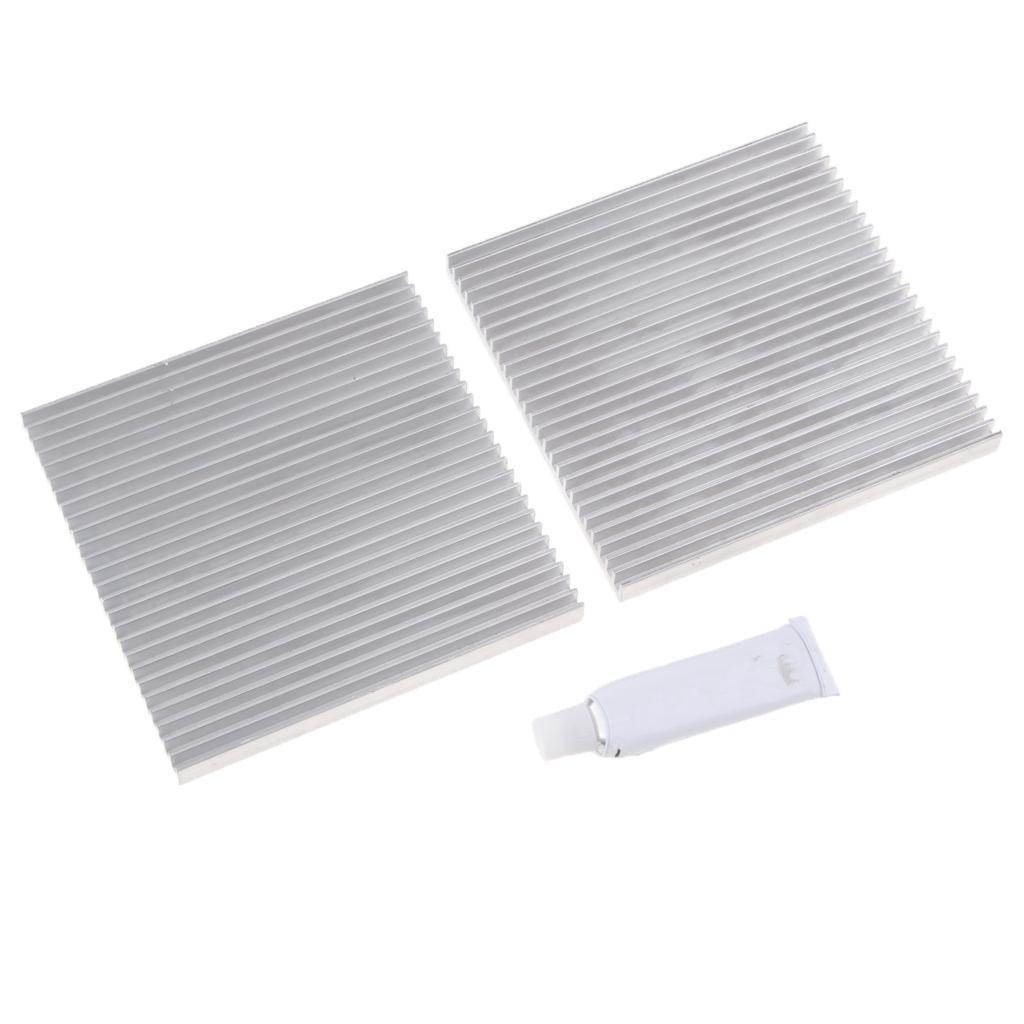2Pcs Aluminum   Cooling   80*7*80mm for CPU LED Amplifier