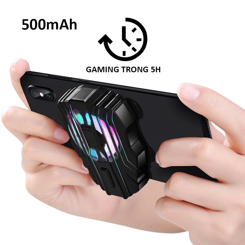 Quạt tản nhiệt điện thoạiFL01 làm mát nhanh cho điện thoại gaming game thủ mobile pin 500mah có LED RGB - K1248