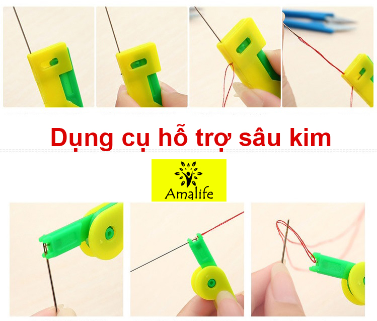 Bộ Kim Chỉ Khâu Vá Đa Năng Amalife - Tặng Kèm Nhiều Phụ Kiện (màu ngẫu nhiên)