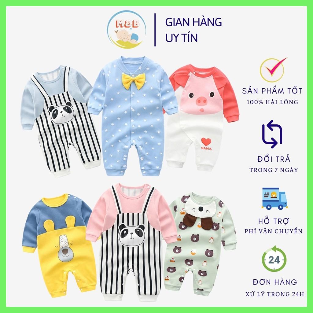 Bodysuit cho bé body liền thân dài tay Cao Cấp cho bé trai bé gái sơ sinh từ 4-13kg, hàng Quảng Châu cực đẹp – BD07