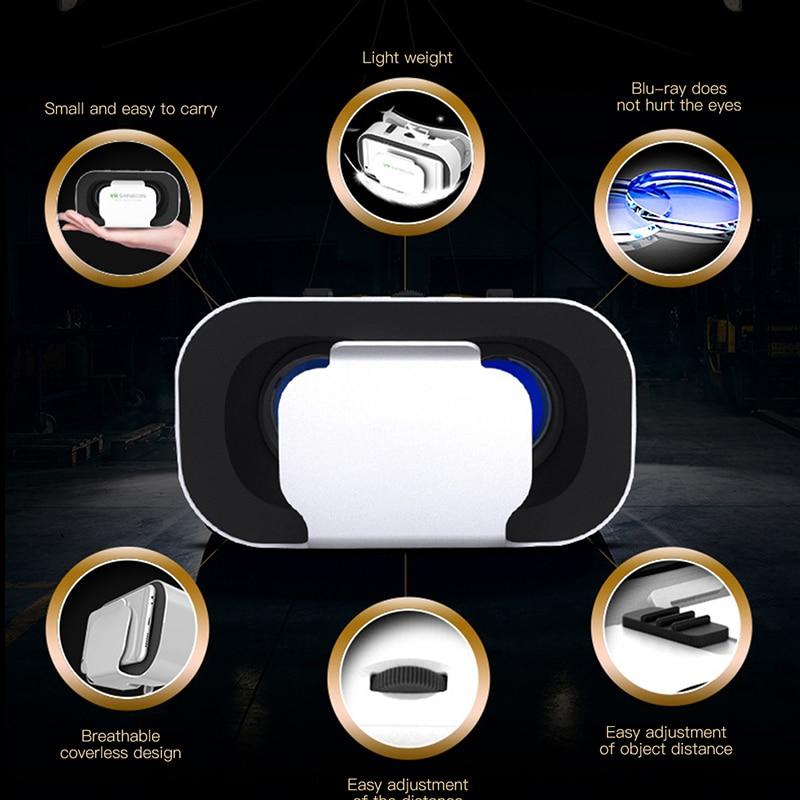 Kính 3D VR SHINECON G05A Tai nghe thực tế ảo gắn trên đầu Kính VR có thể điều chỉnh dành cho điện thoại thông minh Android 4,76 inch Màu sắc: Ngà