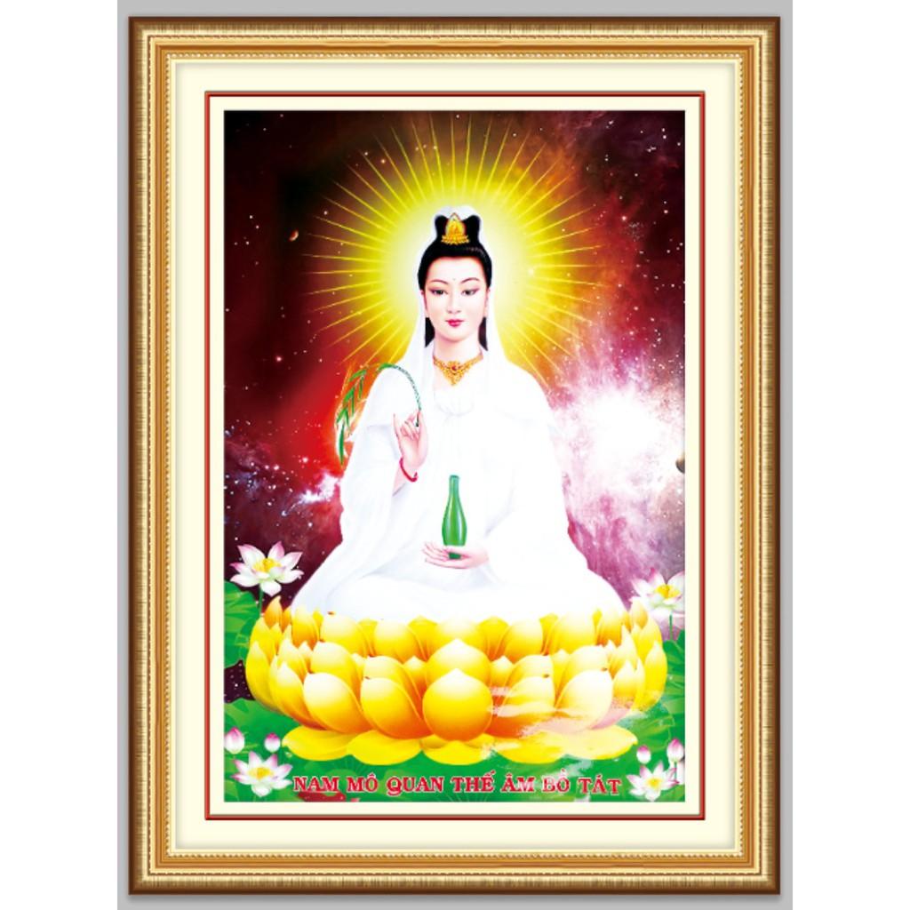 Tranh thêu PHẬT QUAN ÂM 53567 (38x50cm) chưa thêu 5d