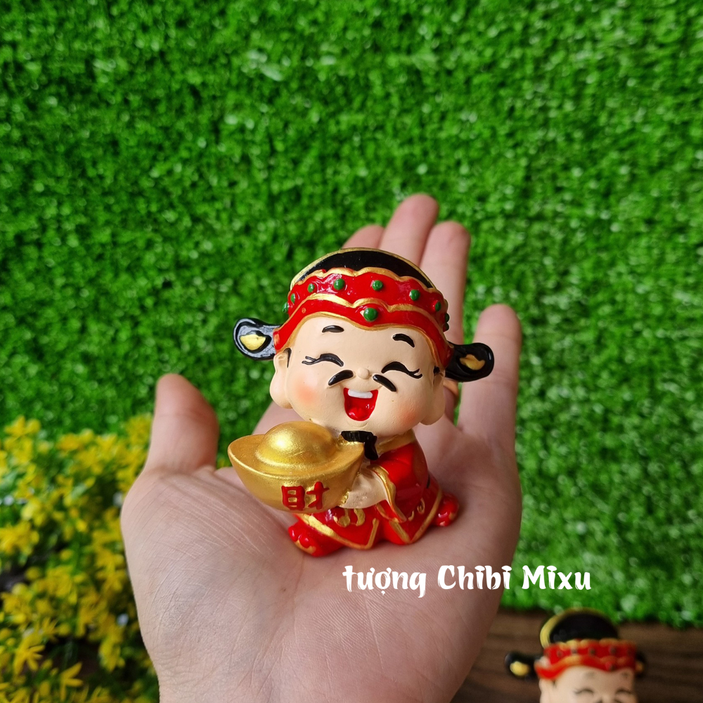 Tượng chibi Thần Tài may mắn - Phát Tài Phát Lộc 6cm cao cấp