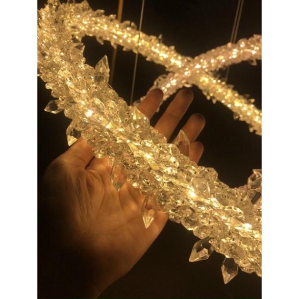 Đèn thả phale 2 vòng 40-60cm,đèn thả phòng khách