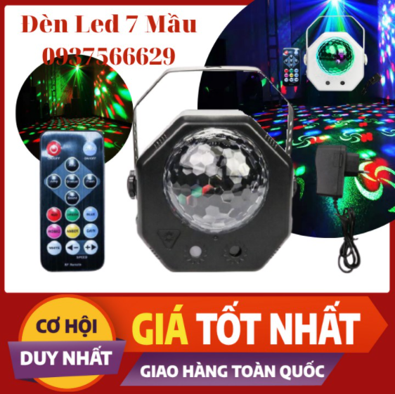 Đèn Sân Khấu 7 Màu 2in1 Cảm Ứng Theo Nhạc Dùng Cho Karaoke Bar Mini Phòng Bay