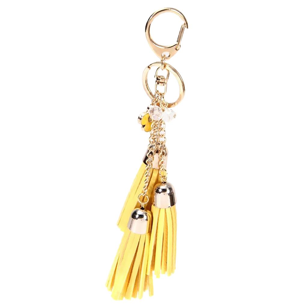Women Girls Tassel Key Chain Car Key Ring Accessory Bag Decor Pendant