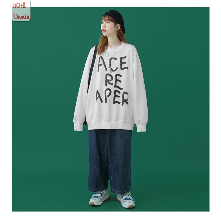 Áo nỉ ACE phong cách Hip Hop graffiti sweater unisex Form rộng Free Size