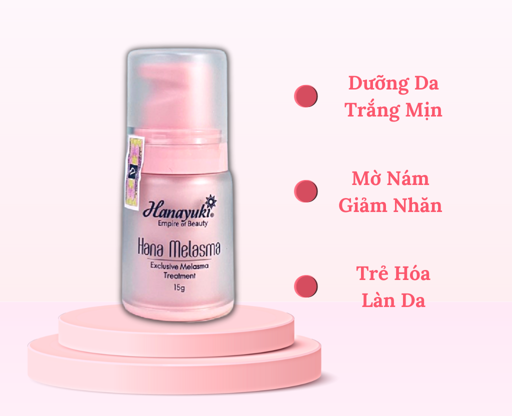 Serum Nám Hanayuki Melasma, Hana Melasma Serum Mờ Nám Tàn Nhang Hanayuki Chính Hãng 15g - Serum Hanayuki Trắng Da Mờ Nám Chính Hãng - Mỹ Phẩm Hanayuki Đoàn Di Băng Chính Hãng