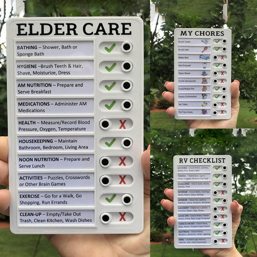 Bảng Ghi Chú Checklist Nhanh tiện lợi đa năng ELDER CARE, MY CHORES, RV CHECKLIST