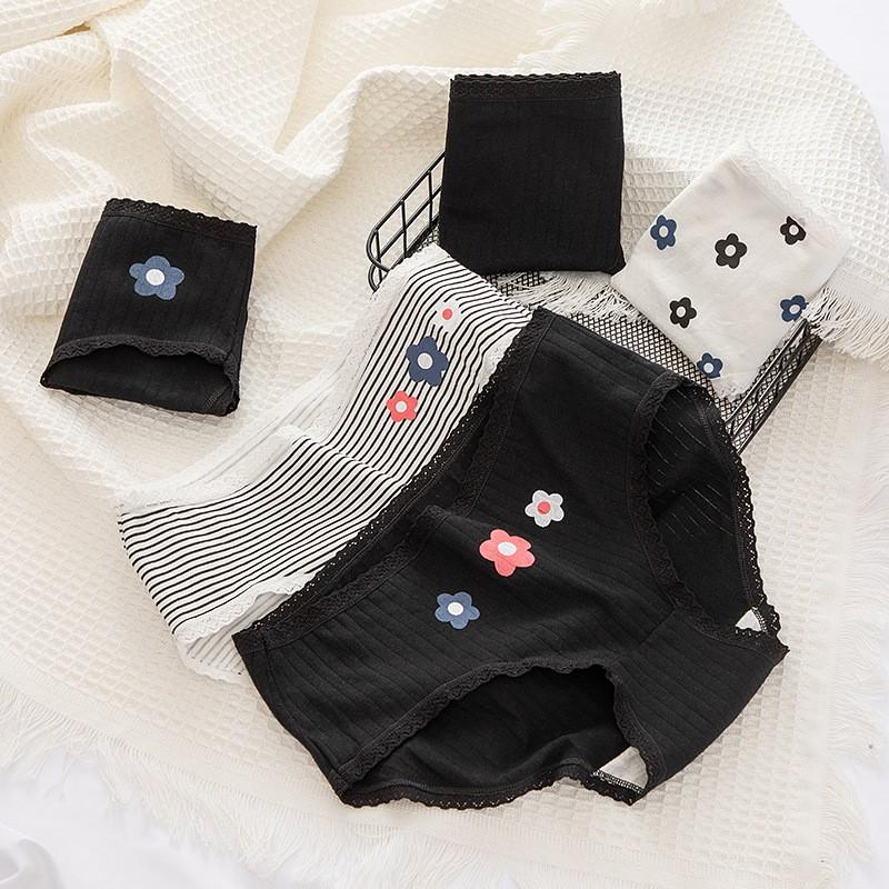 Quần Lót Nữ Cotton Kháng Khuẩn Ngang Eo Xuất Nhật Hàng Loại Đẹp.