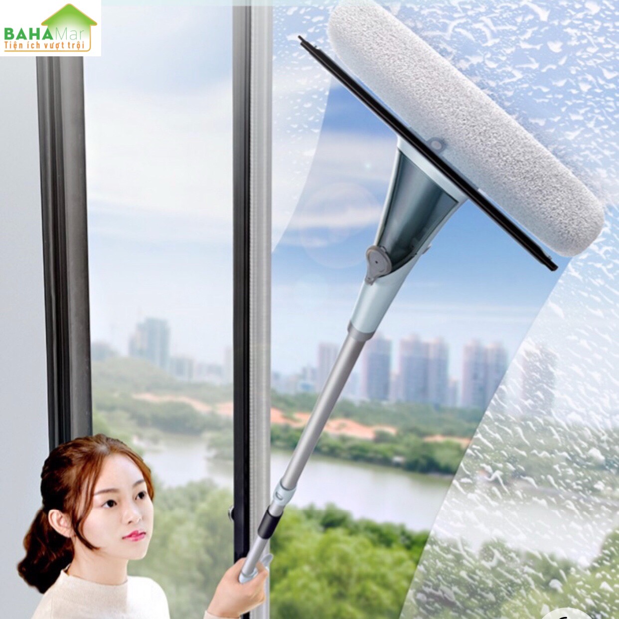 CÂY LAU - GẠT KÍNH ĐA NĂNG TỰ ĐỘNG PHUN XỊT NƯỚC "BAHAMAR" Đơn giản hóa việc LAU KÍNH từ kính cửa, vách kính... và giảm tối đa thời gian dùng cho việc vệ sinh kính.
