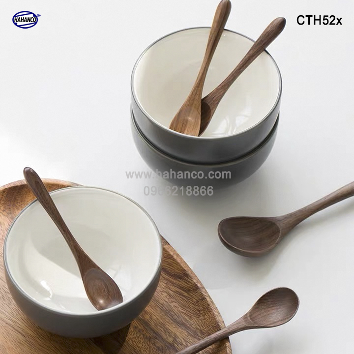 Thìa/Muỗng ăn súp gỗ Óc Chó (17cm) CTH524 - Phụ kiện thìa gỗ vừa sử dụng chụp ảnh hoặc decor trang trí cho nhà hàng, món ăn