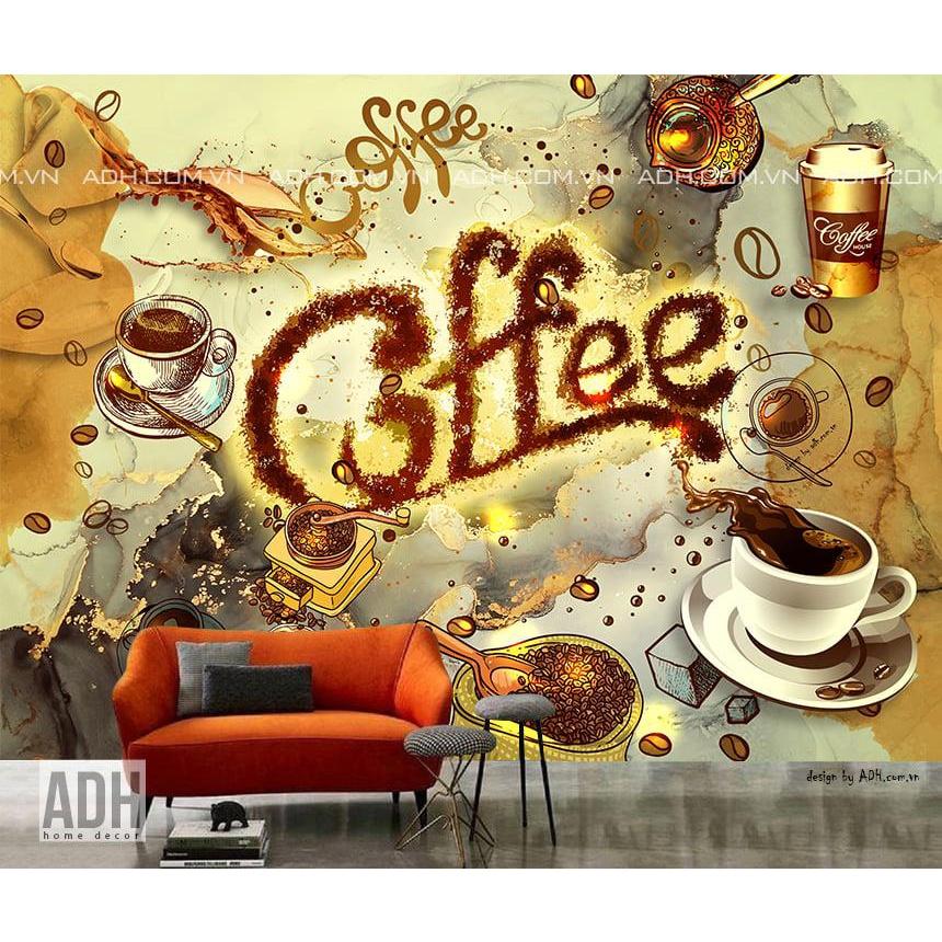 Tranh dán tường cafe - trà sữa CF06