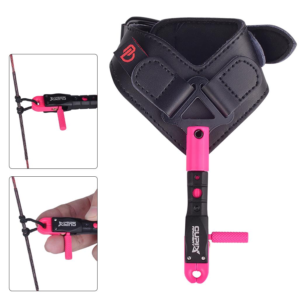 Archery Release Aid Buckle Adjutable Rotary for Archery Compound Bow Pink