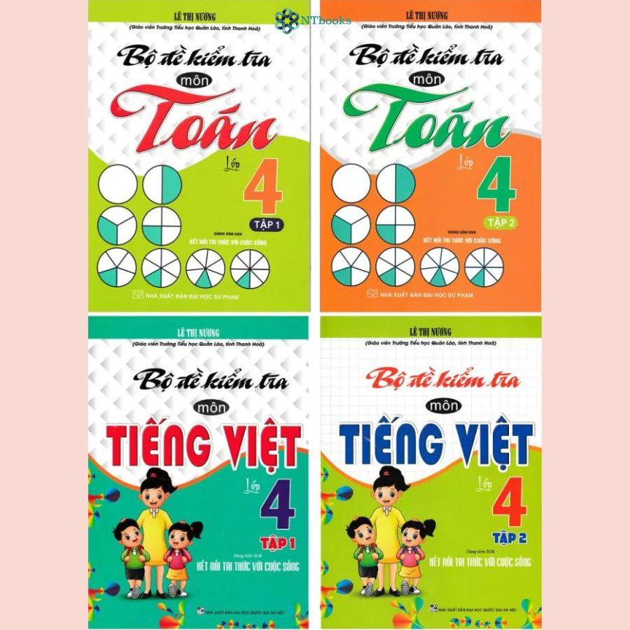 Sách - Combo Bộ Đề Kiểm Tra Môn Toán + Tiếng Việt Lớp 4