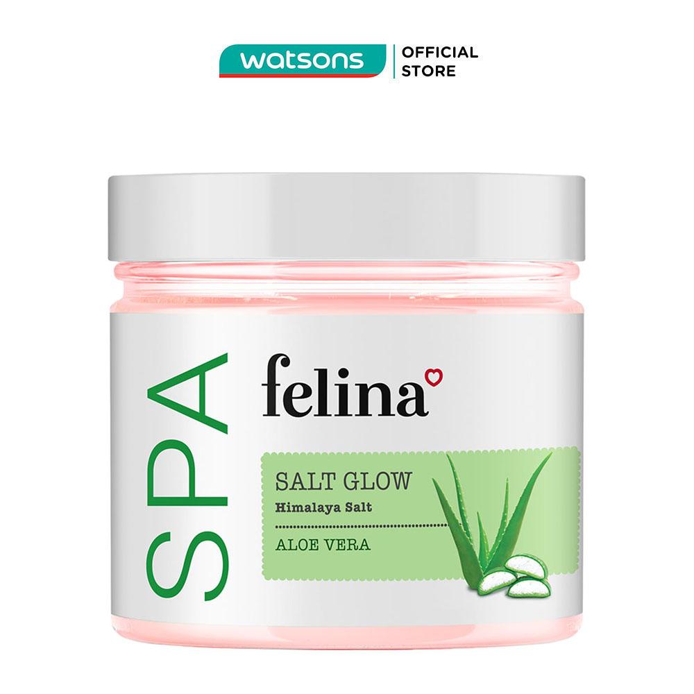 Muối Tắm Felina Salt Aloe Vera Tẩy Tế Bào Da Chiết Xuất Lô Hội 500g