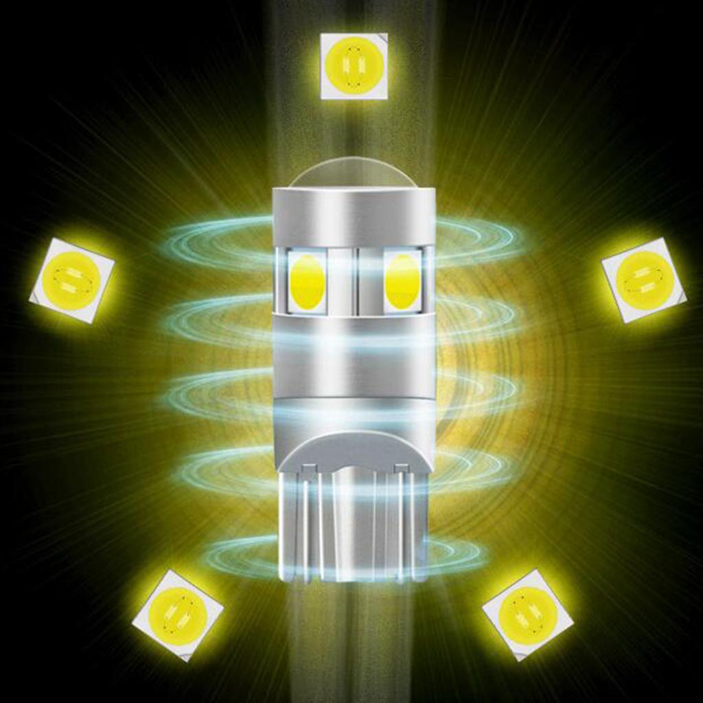 1 Pair DC12V Car Interior Dome Reading Map T10 3030 5SMD LED Light Bulbs