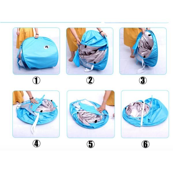 Lều Đi Biển Beach Shark chống bỏng da cho Bé (Blue) - AsiaMart