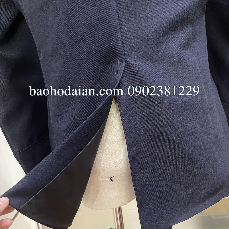 Áo khoác vest bảo vệ vải casme 2 lớp màu xanh đậm