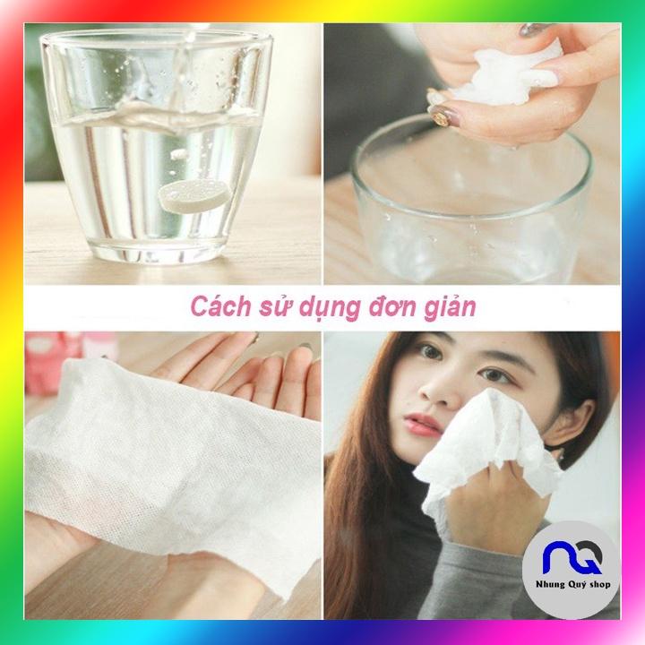 Túi 50 Khăn Giấy Nén Dạng Viên Kẹo bỏ túi siêu nhỏ siêu xinh