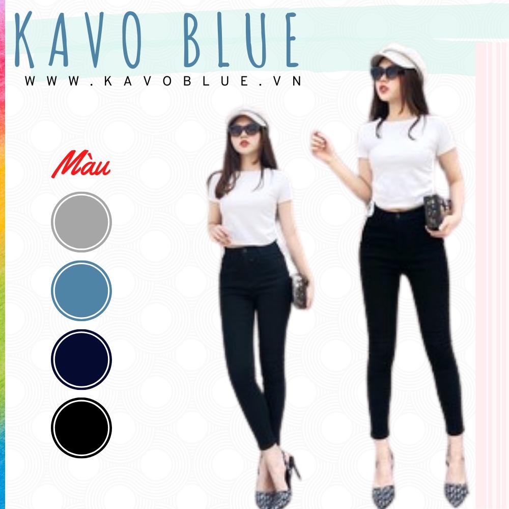 Quần Jean Nữ Lưng Cao Skinny KAVO BLUE Quần Bò Nữ Ôm Sát