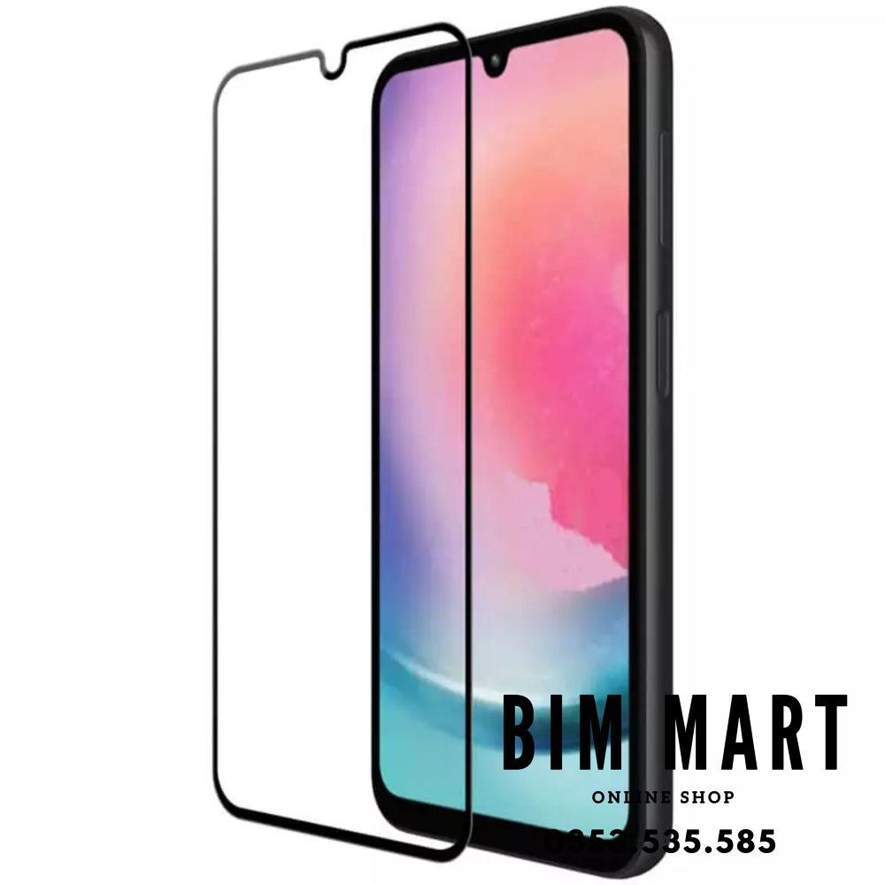 kính cường lực dành cho Samsung Galaxy A24 4G full màn hình Amazing CP+ Pro hàng chính hãng Nillkin (Tặng 2 túi PVC đựng thẻ ATM)