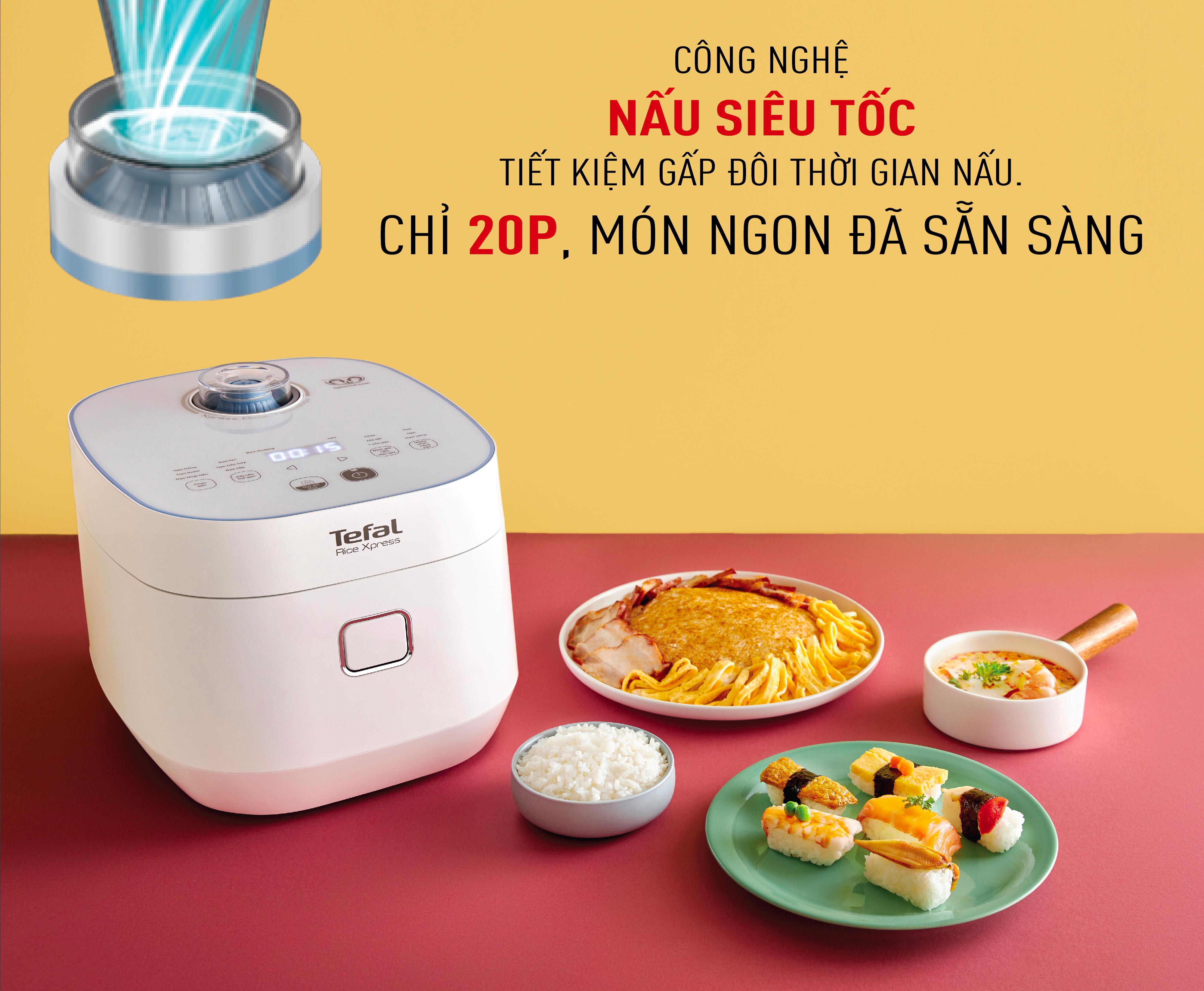 Nồi cơm điện tử Tefal - 1.5L - Thương hiệu Pháp - RK522168- Hàng chính hãng