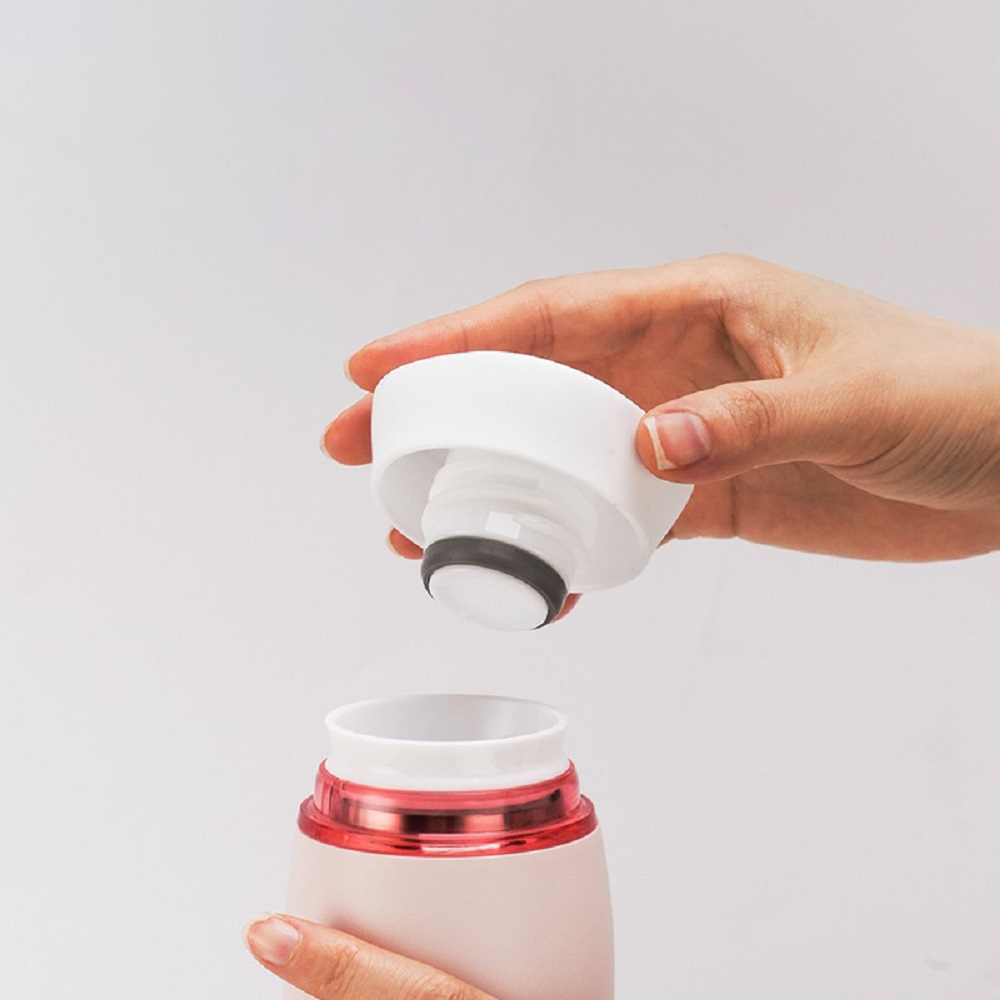 Bình giữ nhiệt LocknLock Feather Light Ring màu xanh mint LHC4244MIT 460ml - Hàng chính hãng, có khay lưới lọc trà - JoyMall