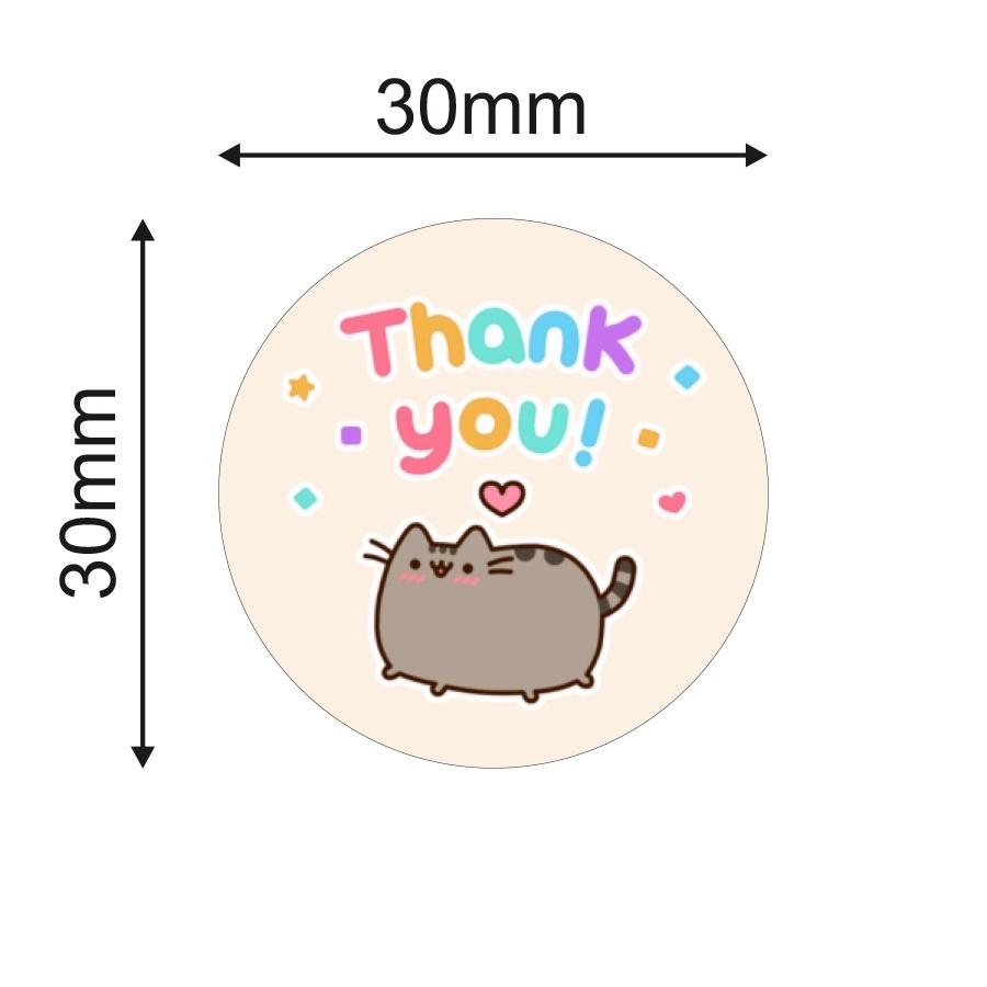 Tem nhãn in,Thank You giấy Trắng Sticker label_100pcs