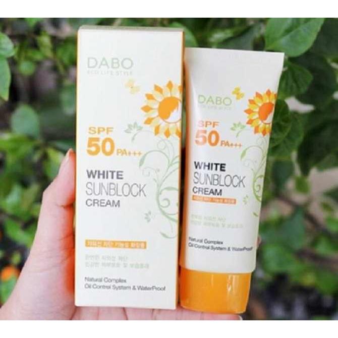 Kem chống nắng hoa cúc trắng mịn da DABO SPF 50 PA+++ Hàn quốc ( 70ml)- Hàng chính hãng